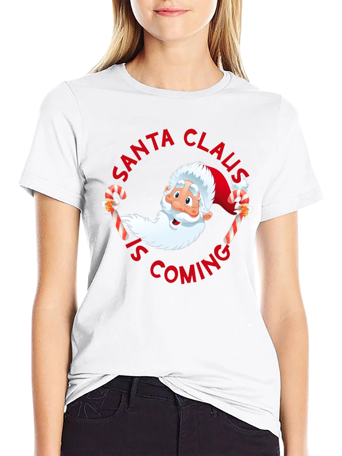 Santa Claus is Coming T-Shirt - Holiday Festive Tee