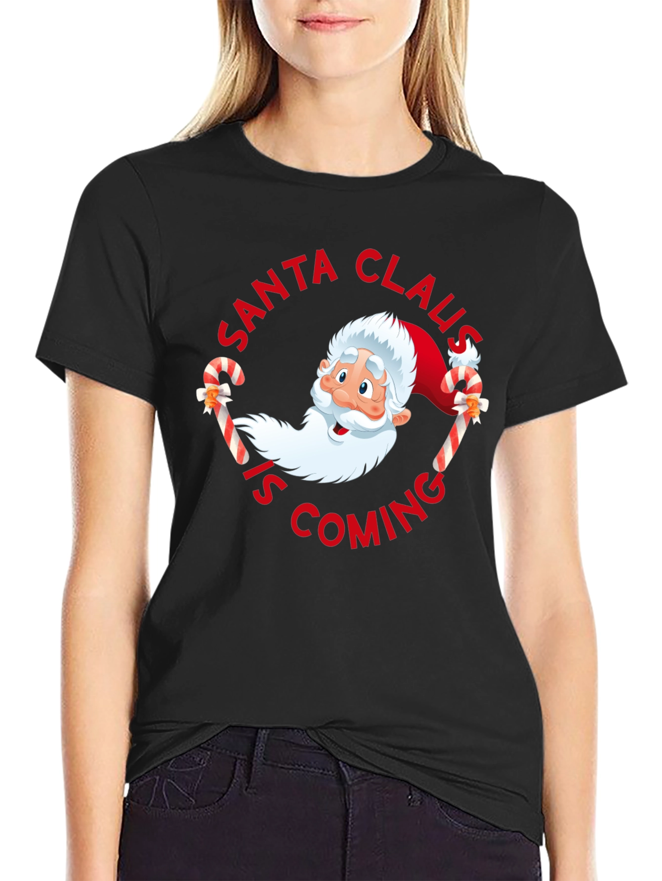 Santa Claus is Coming T-Shirt - Holiday Festive Tee