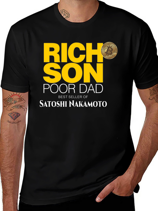 Rich Son Poor Dad Bitcoin T-Shirt
