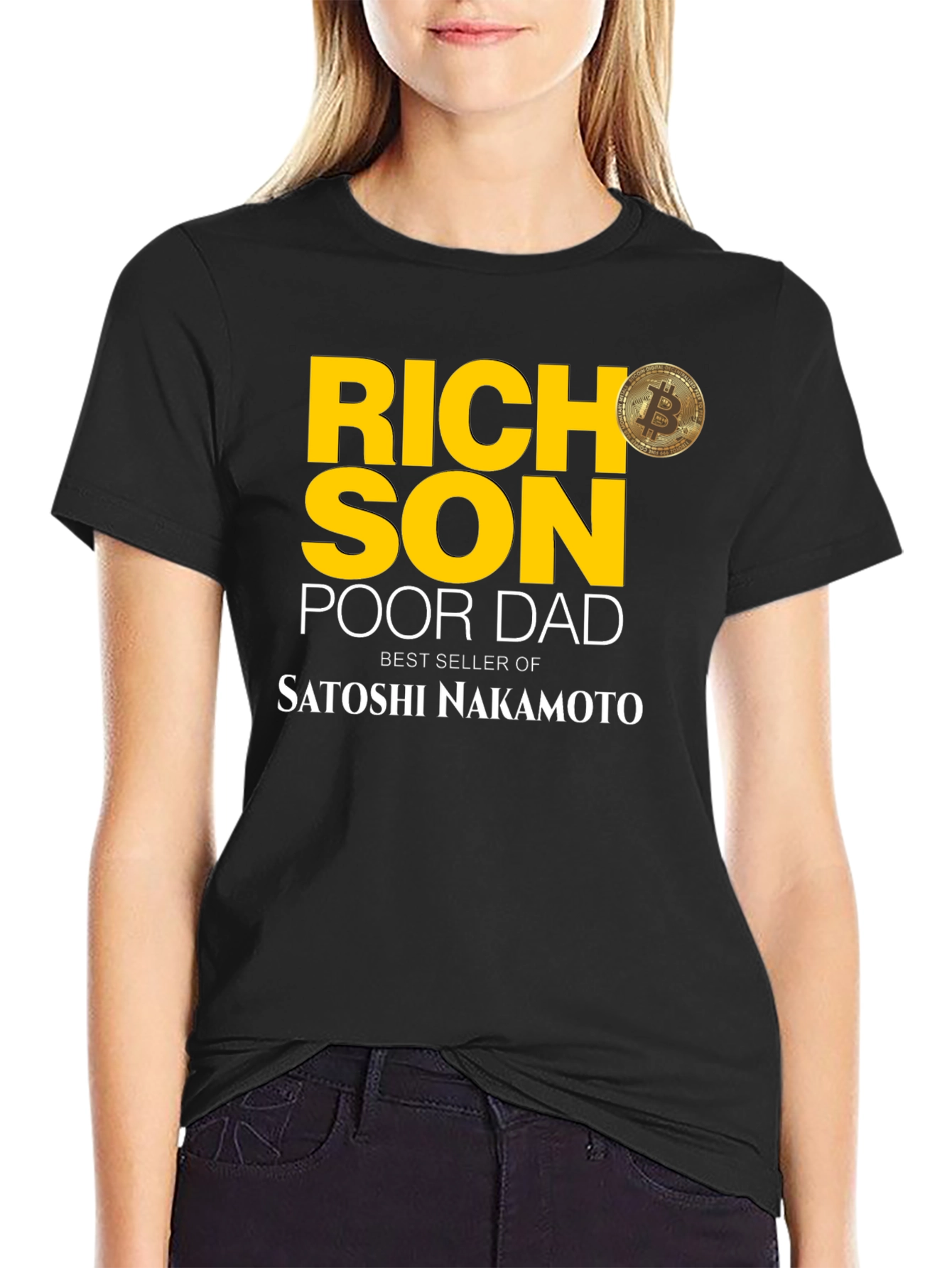 Rich Son Poor Dad Bitcoin T-Shirt