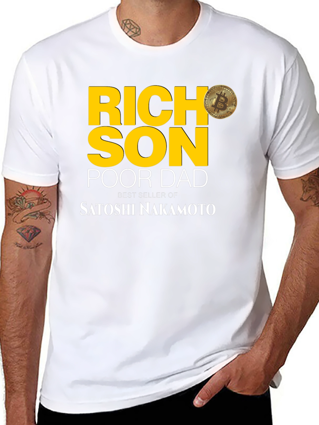 Rich Son Poor Dad Bitcoin T-Shirt