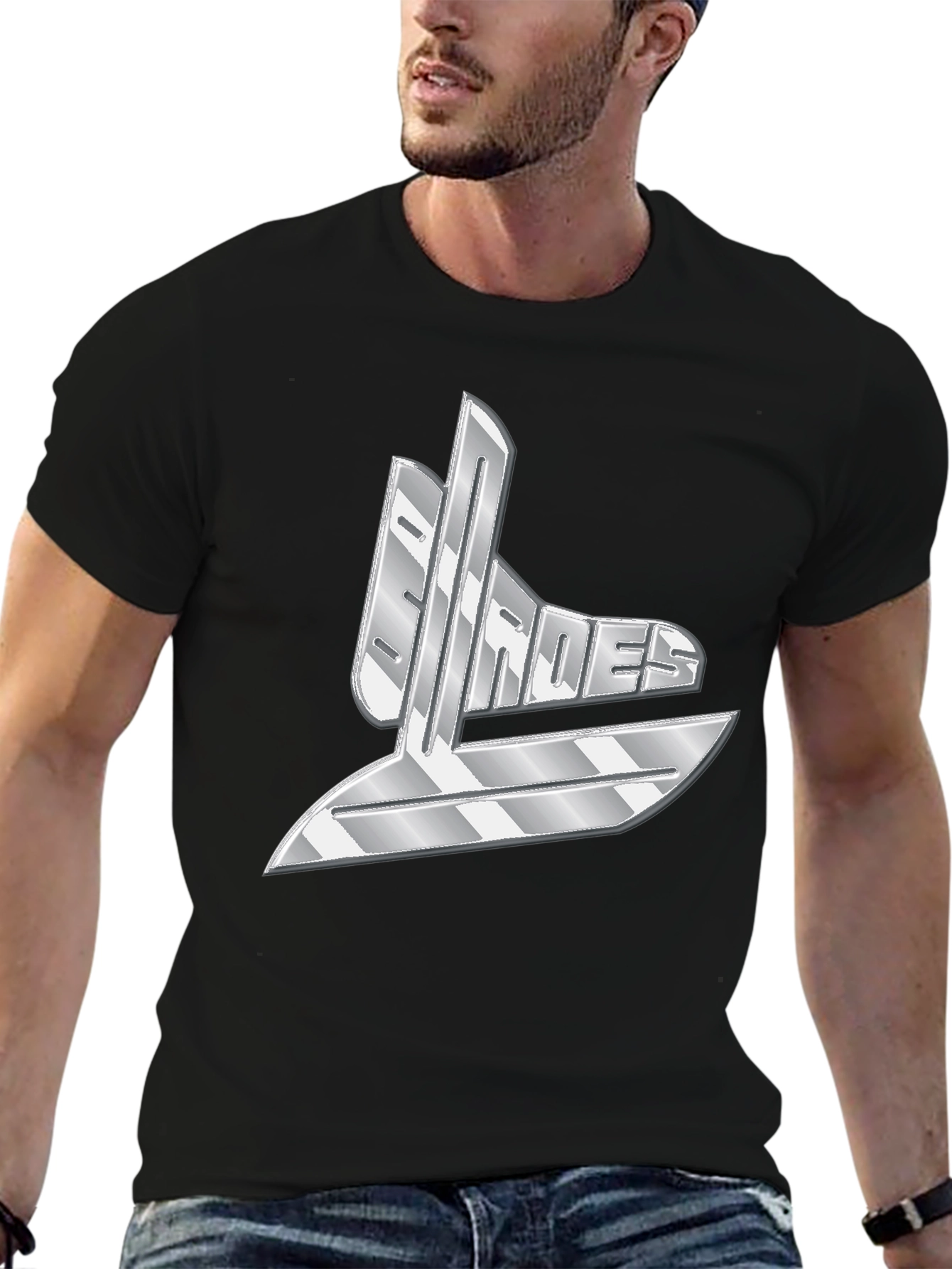 Shades Graphic T-Shirt - Bold Silver Design