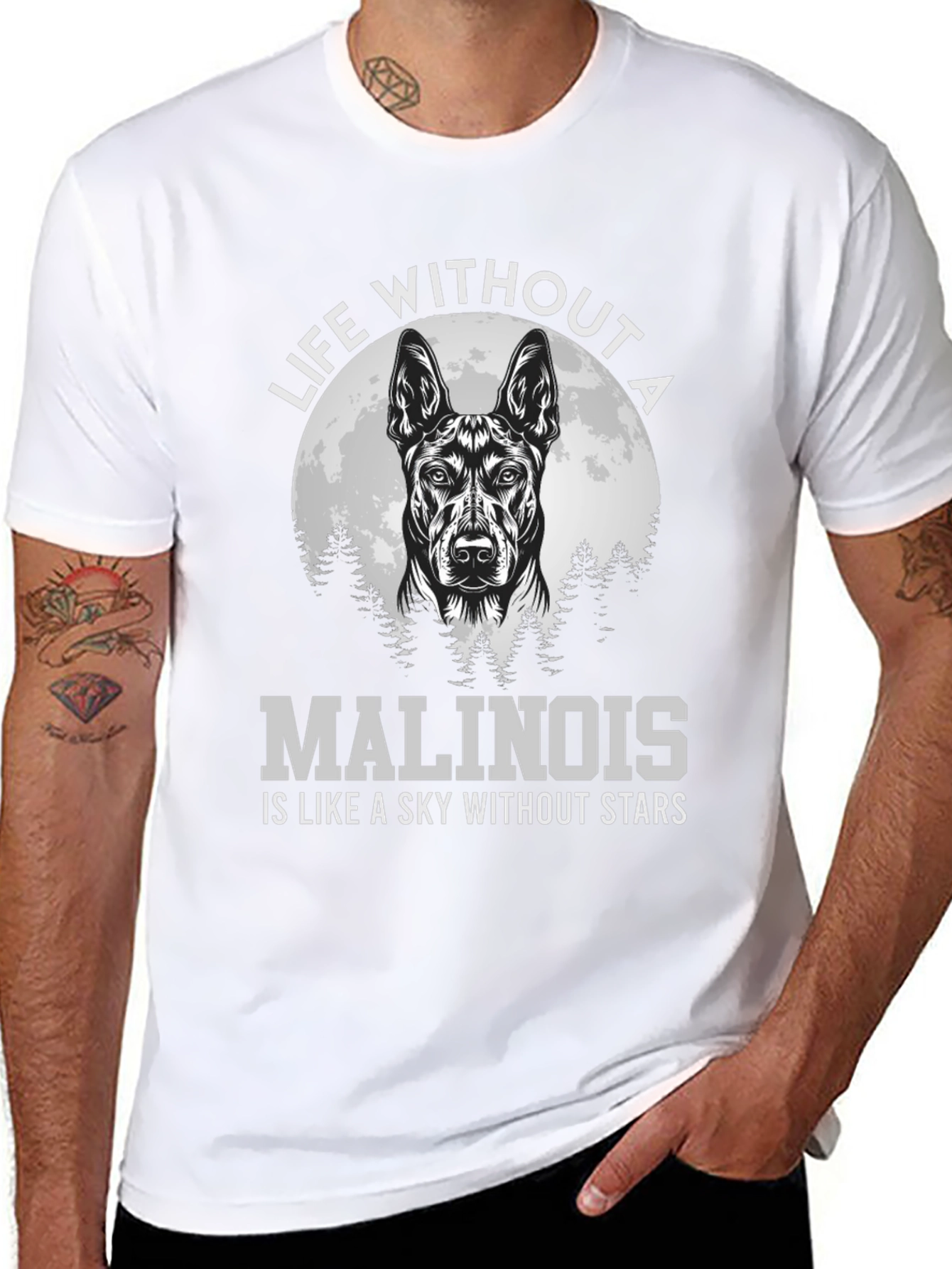Malinois Dog Lover T-Shirt - Sky Without Stars