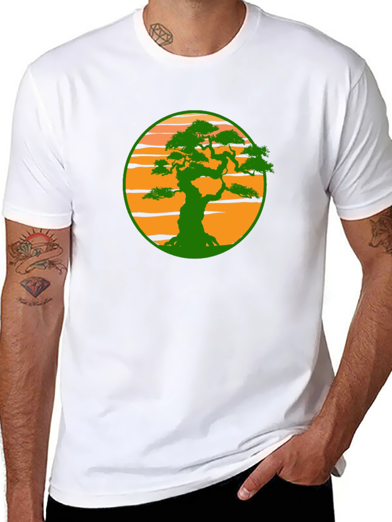 Bonsai Tree Graphic Tee - Artistic Nature Shirt