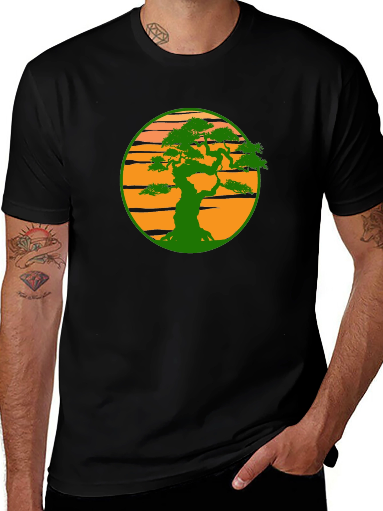 Bonsai Tree Graphic Tee - Artistic Nature Shirt