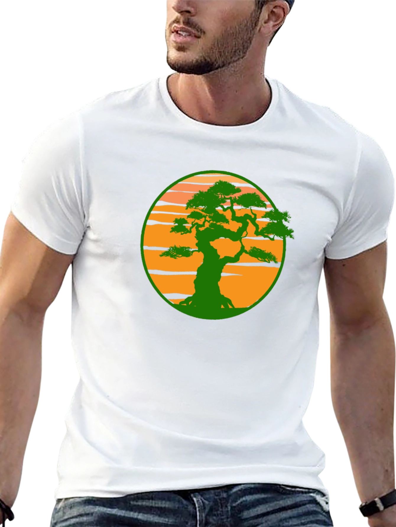 Bonsai Tree Graphic Tee - Artistic Nature Shirt