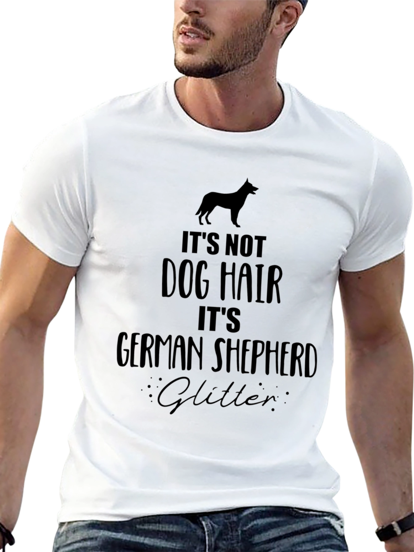 German Shepherd Glitter T-Shirt - Dog Lover Tee