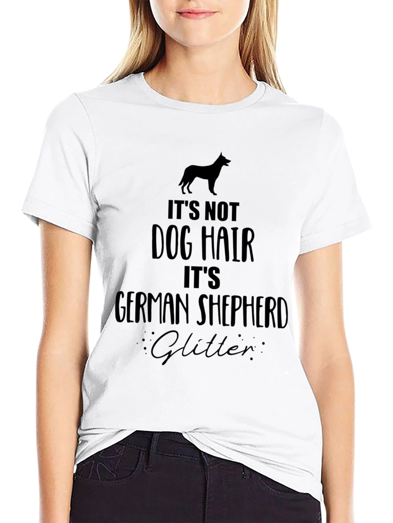 German Shepherd Glitter T-Shirt - Dog Lover Tee