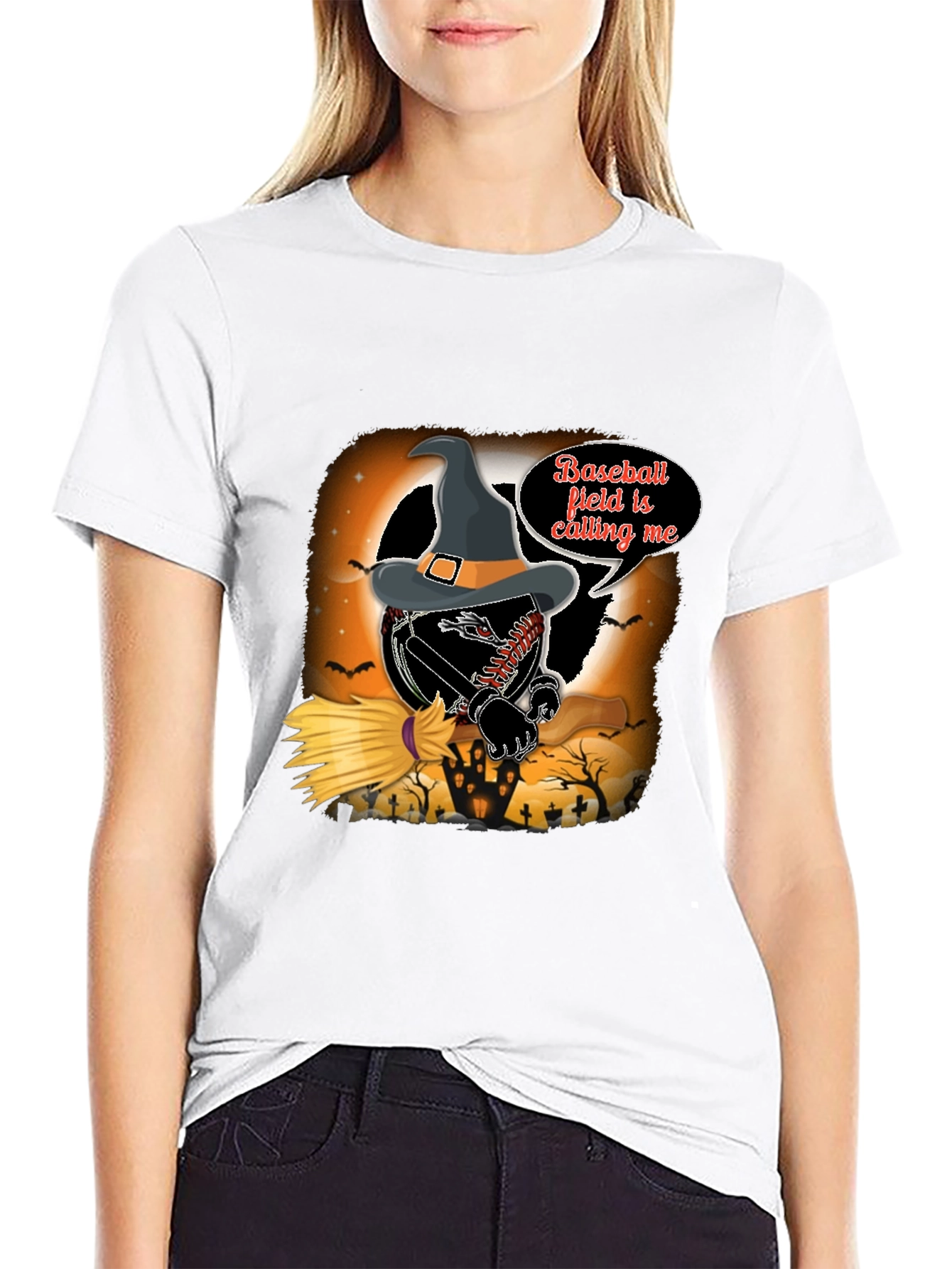 Halloween Baseball Field T-Shirt