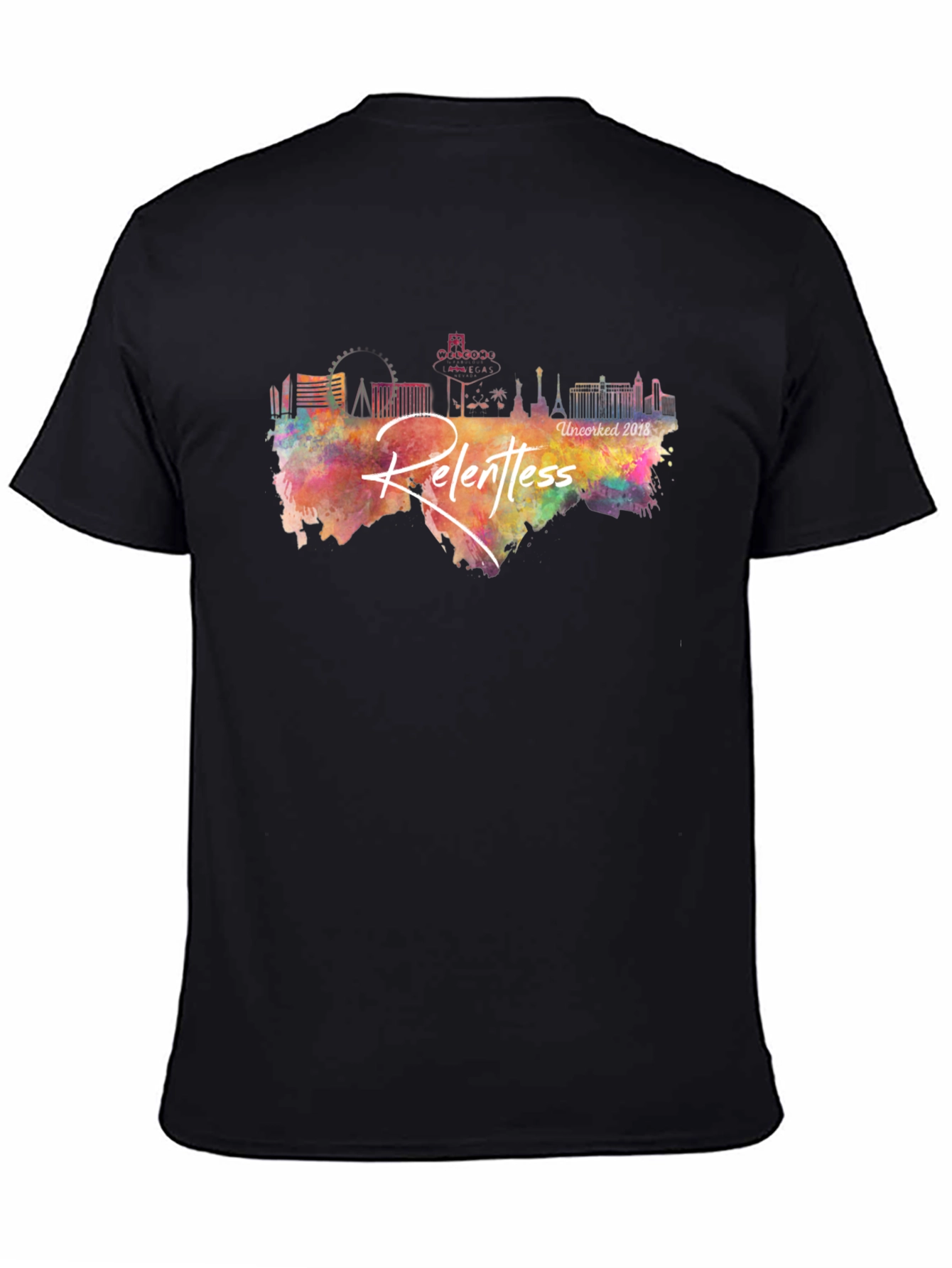 Relentless Vegas Skyline Black T-Shirt