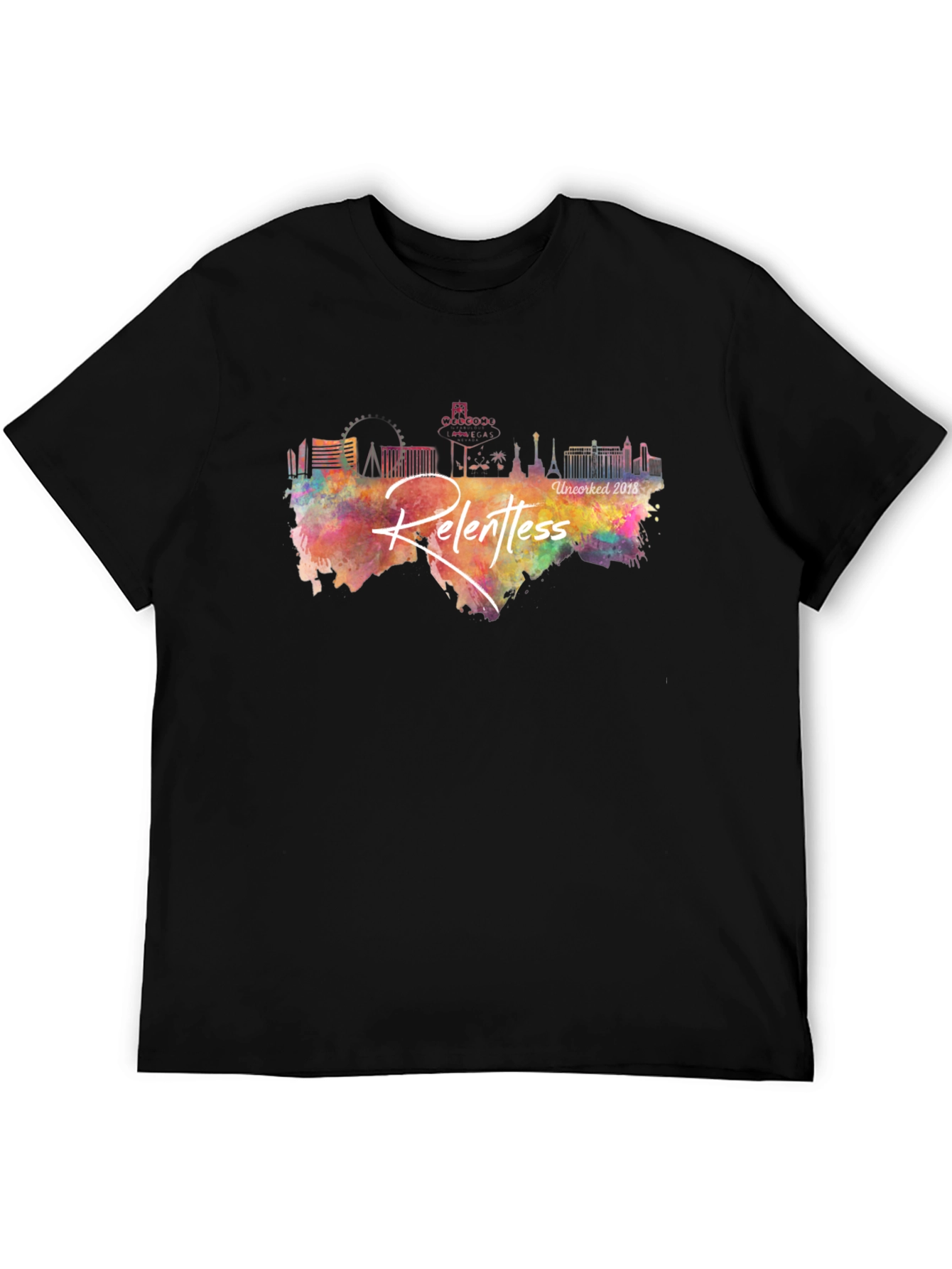 Relentless Vegas Skyline Black T-Shirt