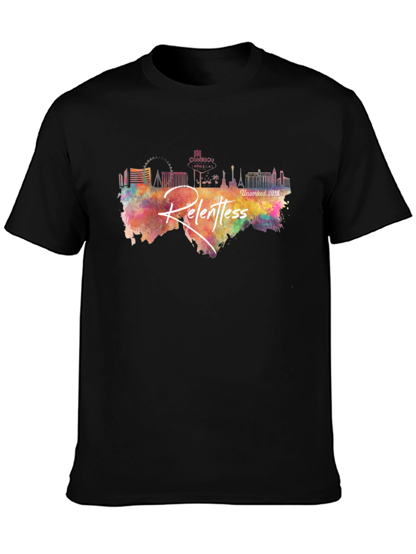 Relentless Vegas Skyline Black T-Shirt