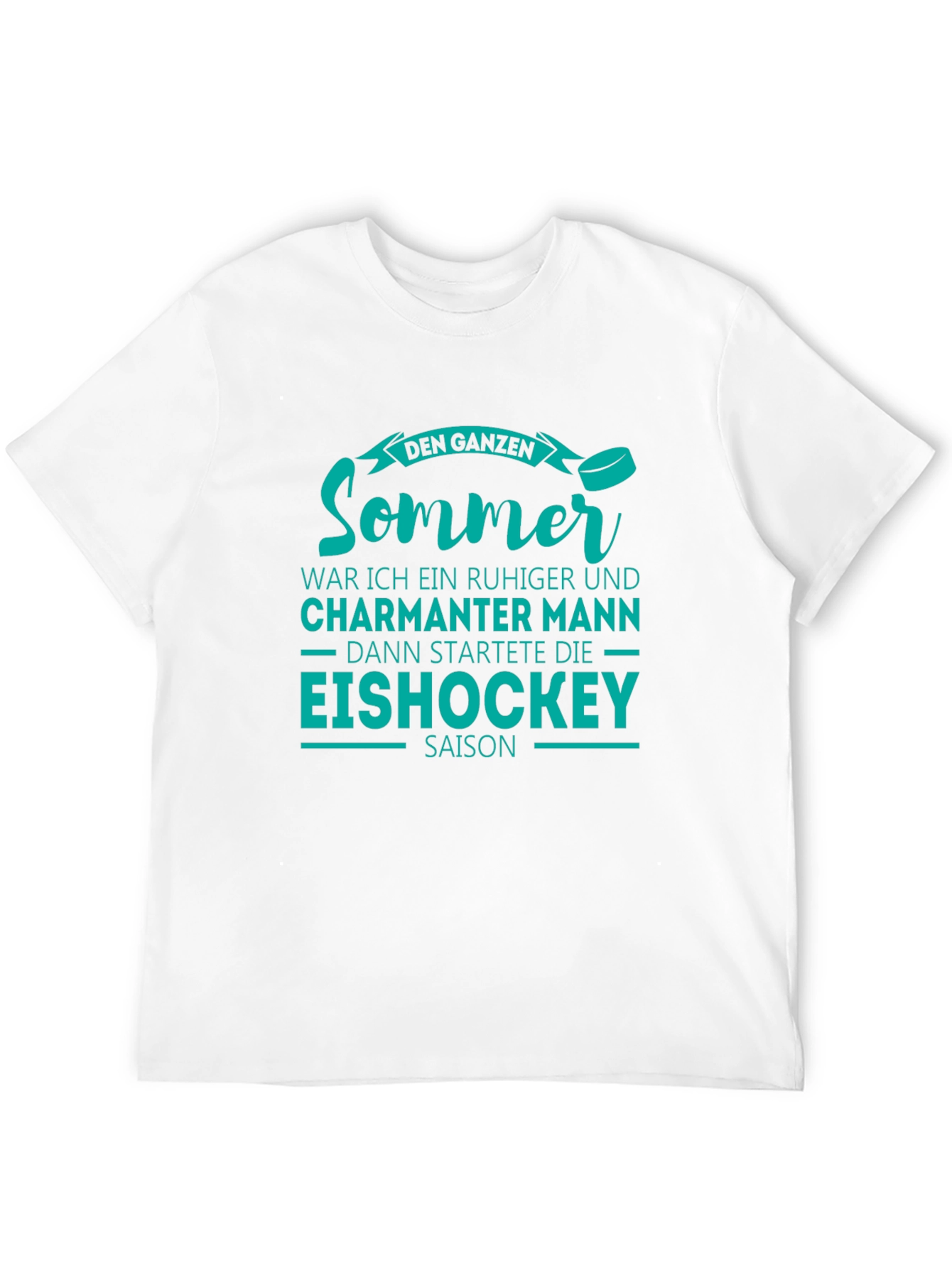 Funny Ice Hockey Summer Mens T-Shirt