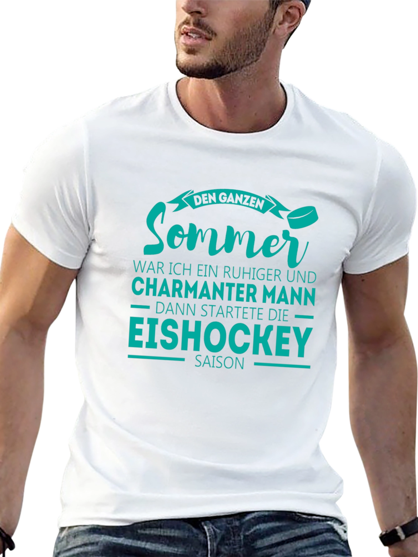 Funny Ice Hockey Summer Mens T-Shirt
