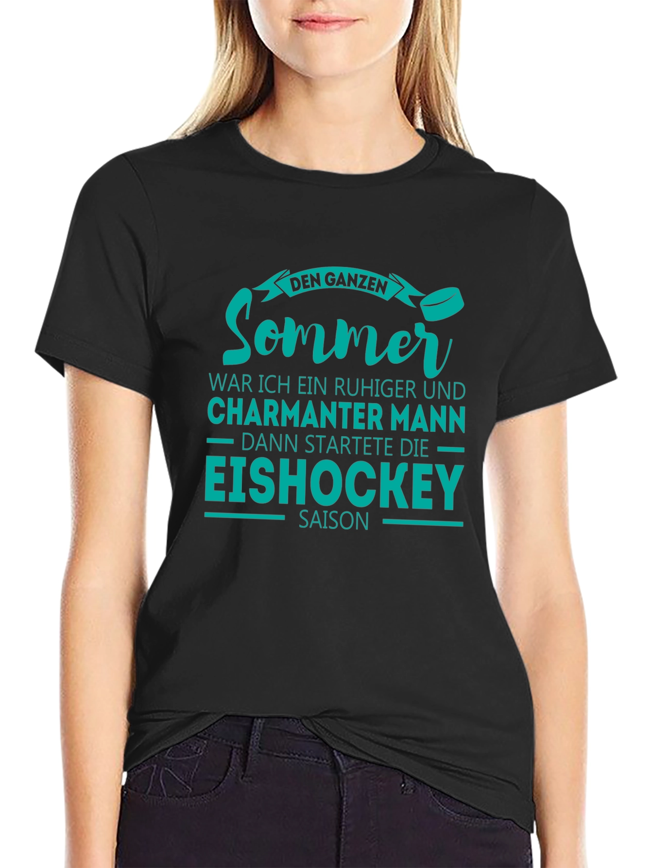 Funny Ice Hockey Summer Mens T-Shirt