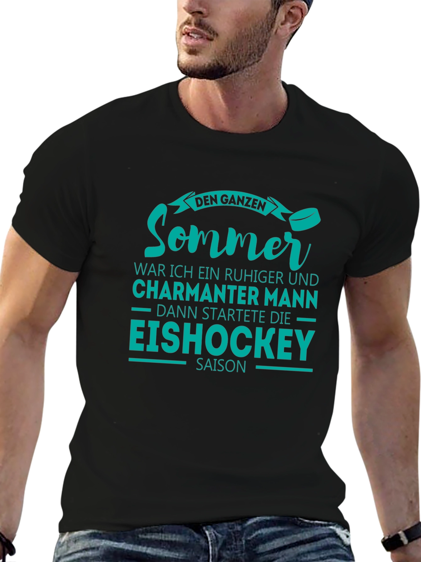 Funny Ice Hockey Summer Mens T-Shirt