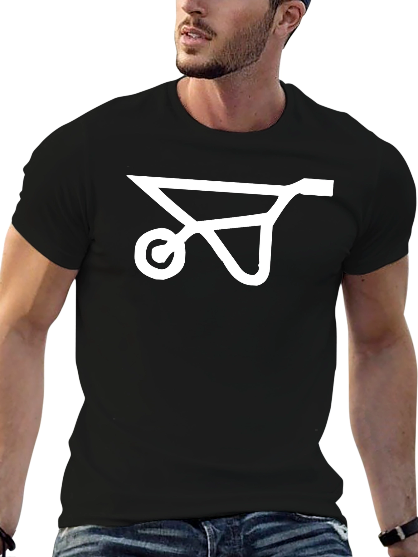 Wheelbarrow Graphic Black T-Shirt