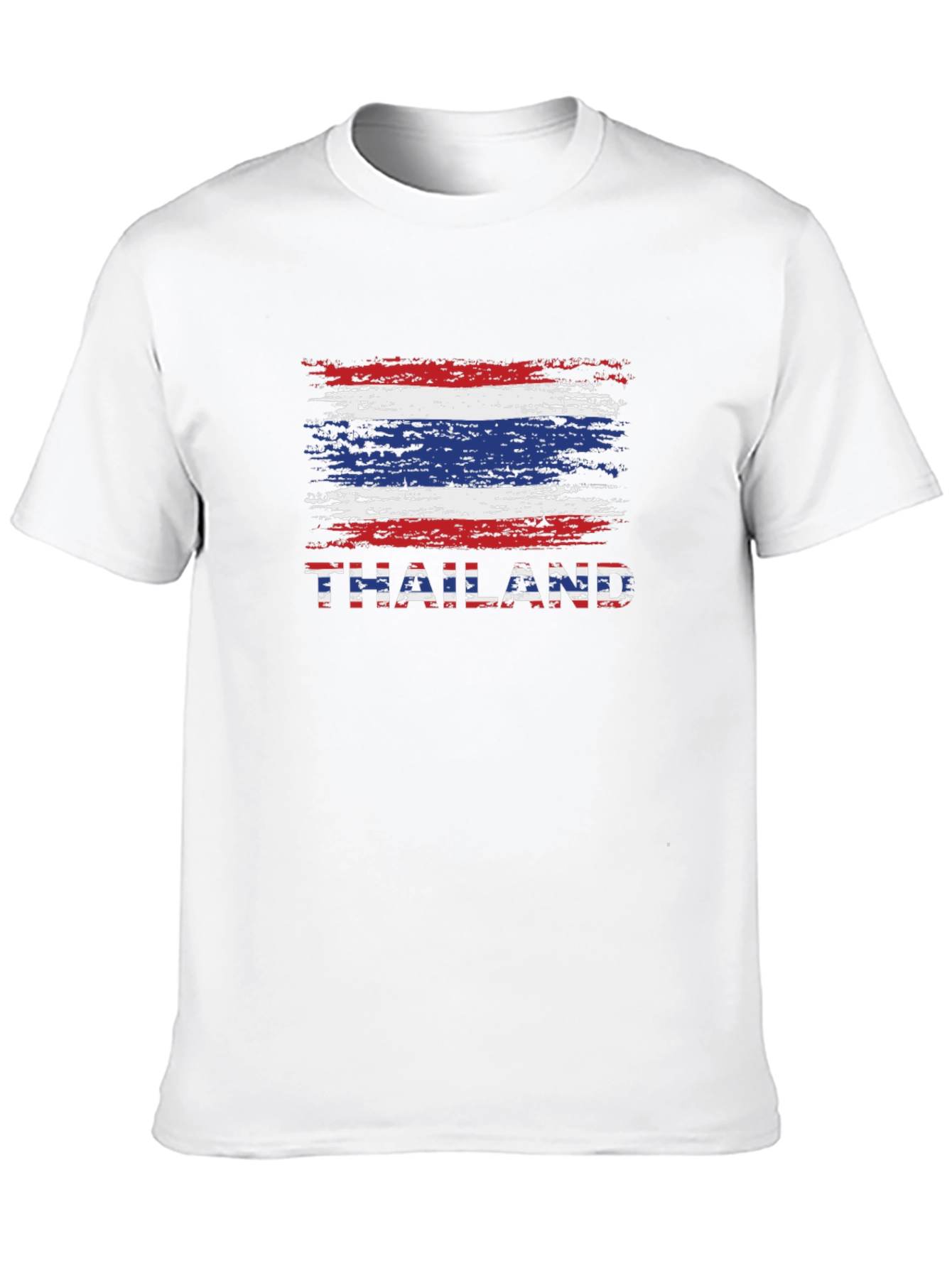 Thailand Flag T-Shirt - Black Crew Neck Tee
