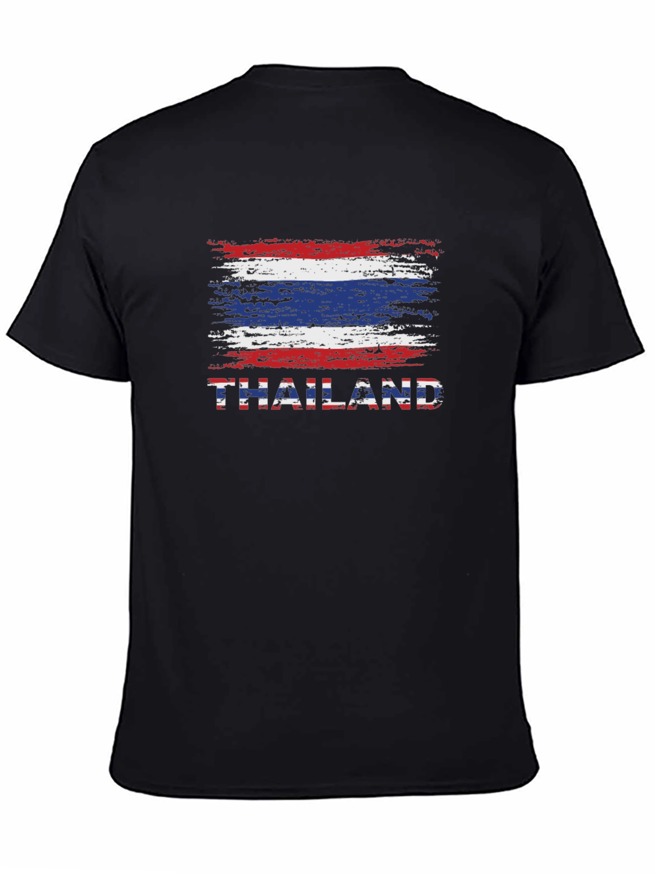 Thailand Flag T-Shirt - Black Crew Neck Tee