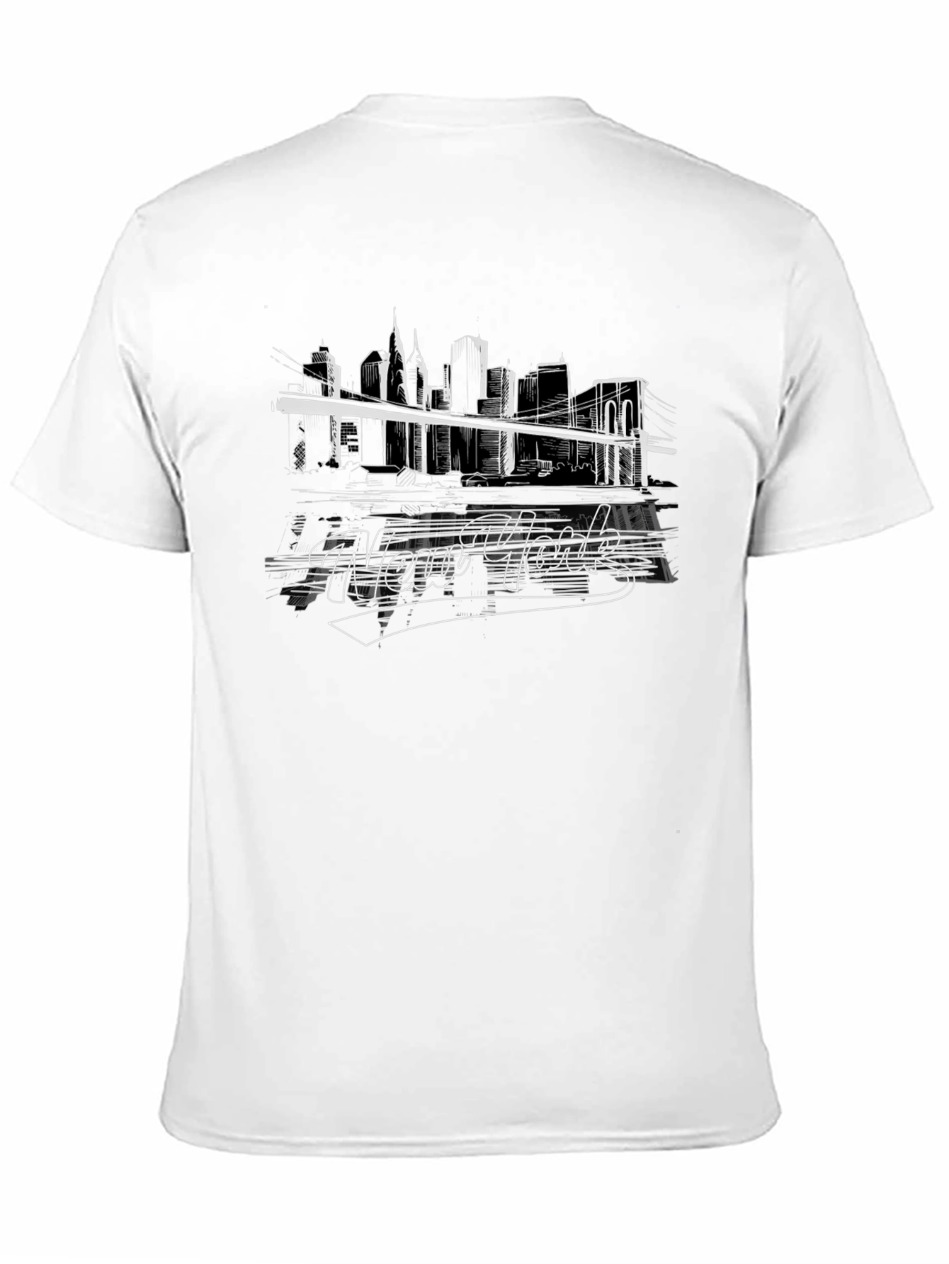 New York Skyline Graphic Tee - Black