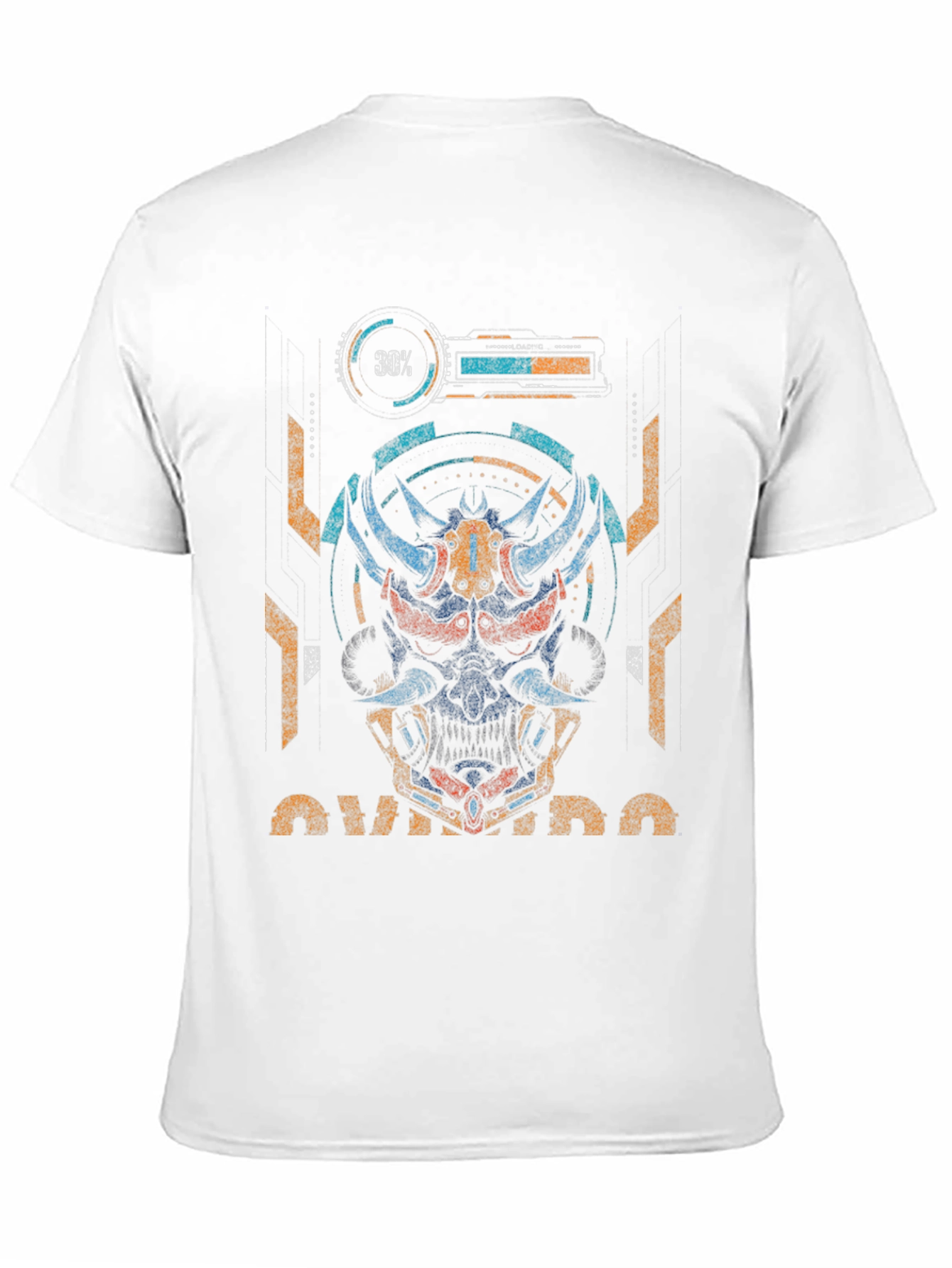 Cyberpunk Oni Mask Graphic Tee - Unique Streetwear Style