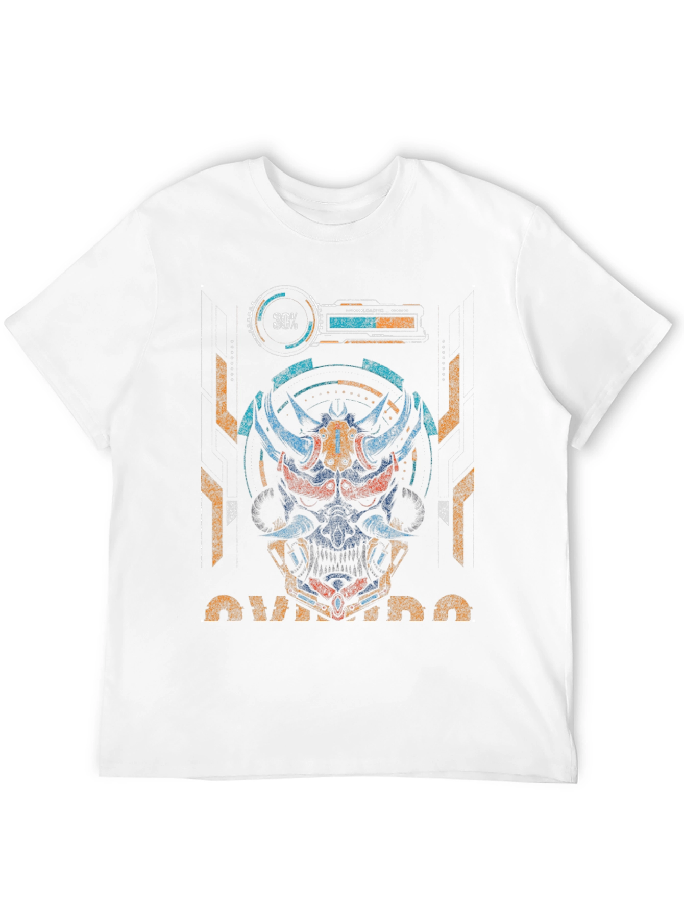 Cyberpunk Oni Mask Graphic Tee - Unique Streetwear Style