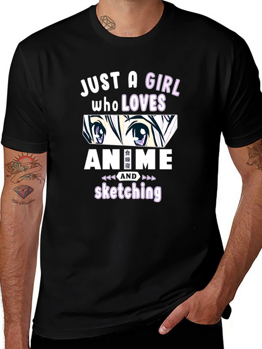 Anime Lover Girls T-Shirt Sketching Fan Tee