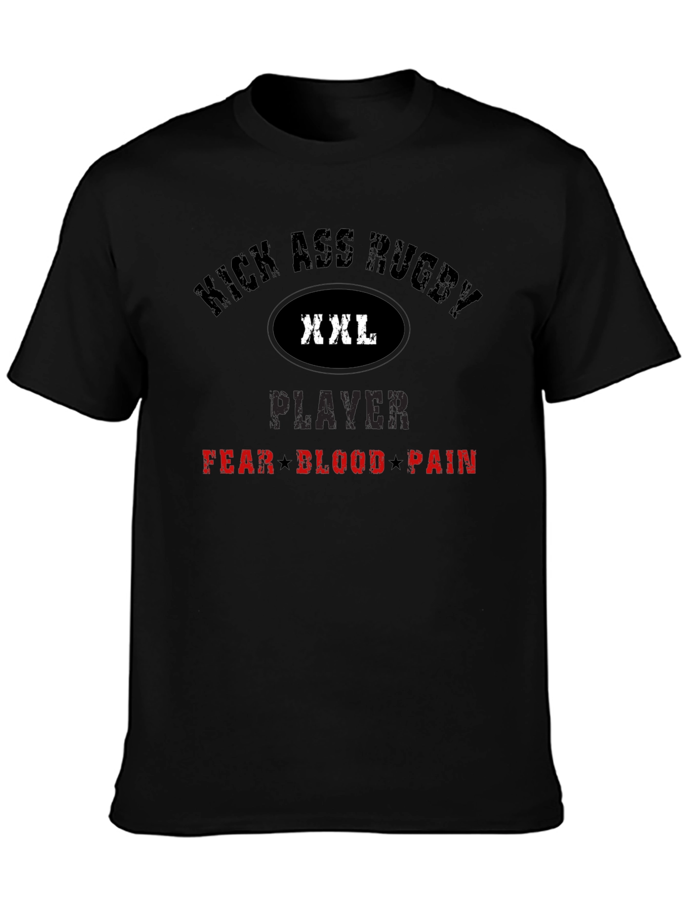 Kick Ass Rugby Player Graphic T-Shirt