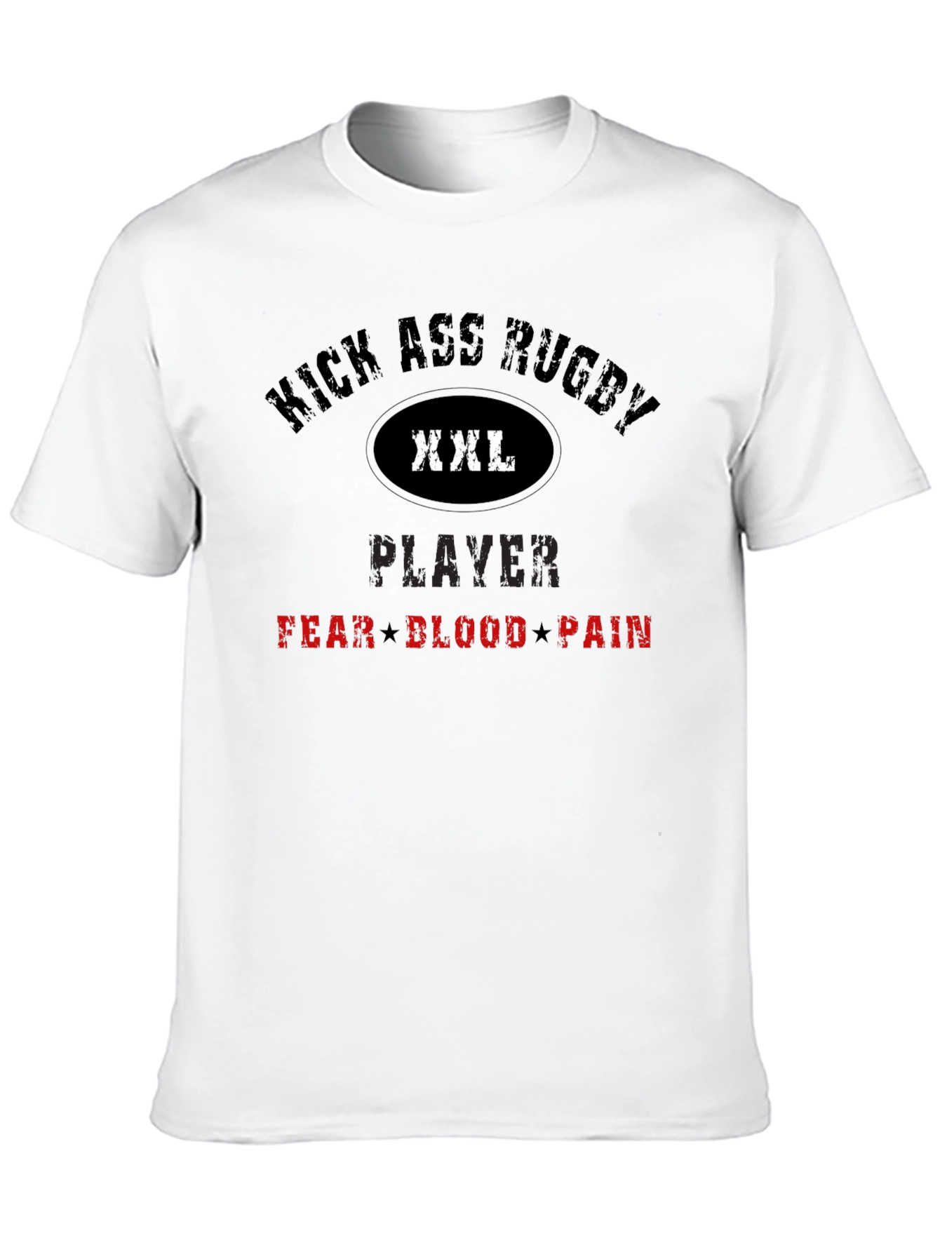 Kick Ass Rugby Player Graphic T-Shirt