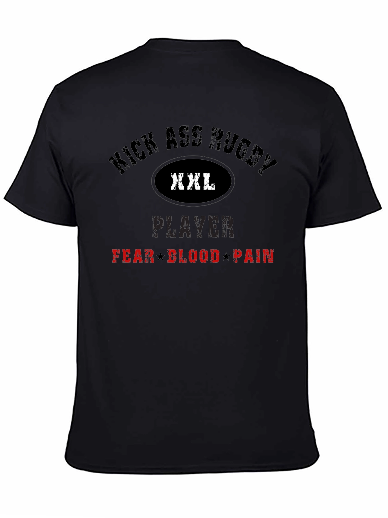 Kick Ass Rugby Player Graphic T-Shirt