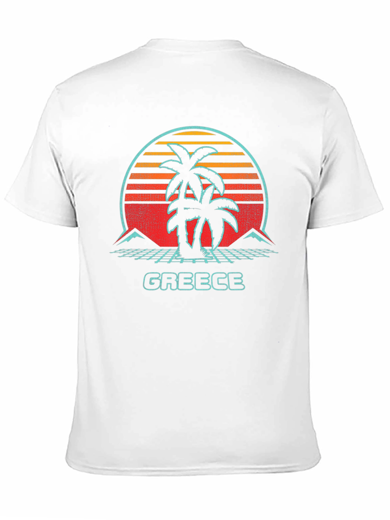 Retro Greece Palm Tree Graphic Tee