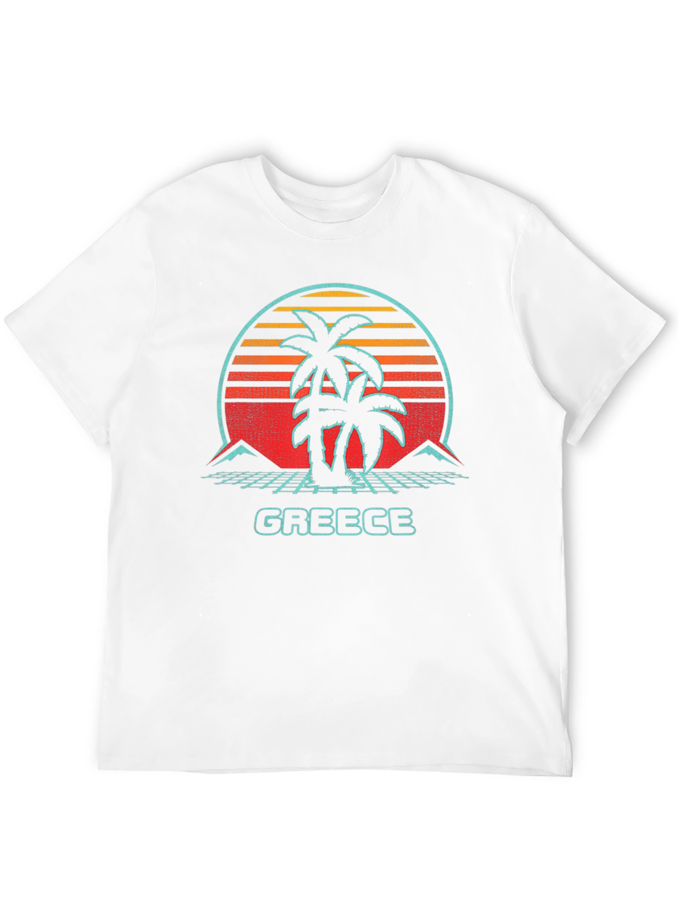 Retro Greece Palm Tree Graphic Tee