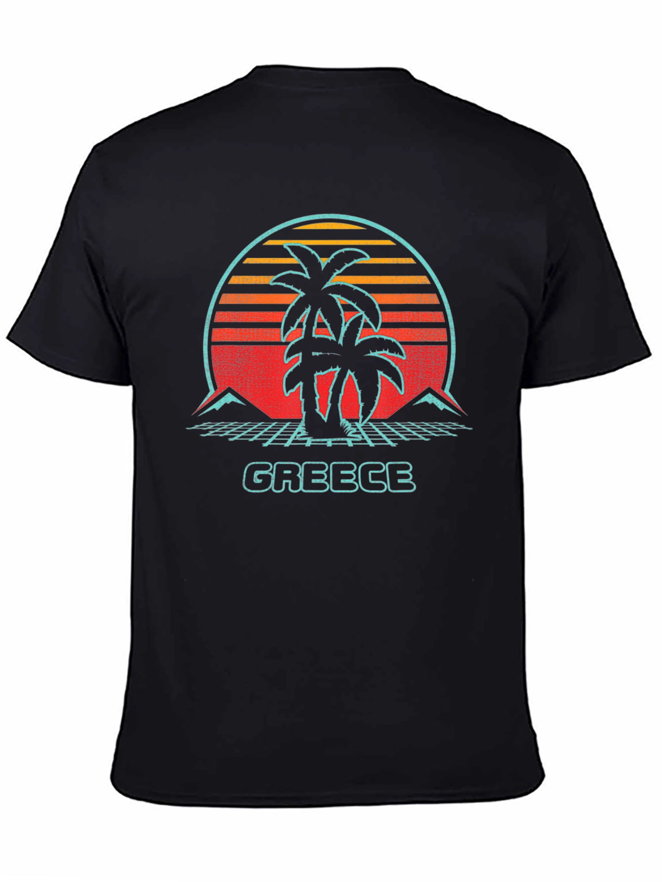 Retro Greece Palm Tree Graphic Tee