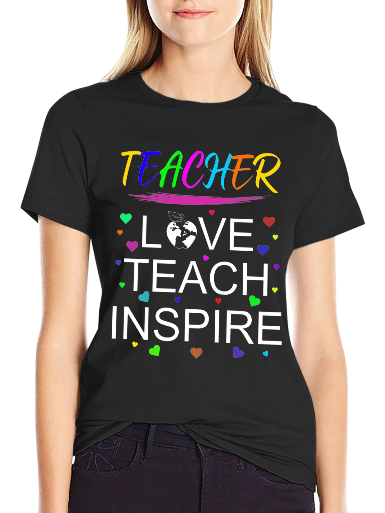 Teacher Love Teach Inspire T-Shirt
