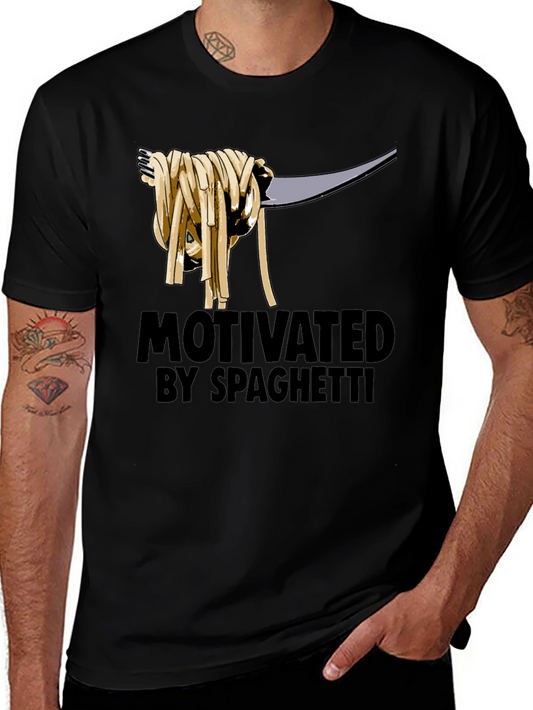 Motivated by Spaghetti Graphic T-Shirt - Black