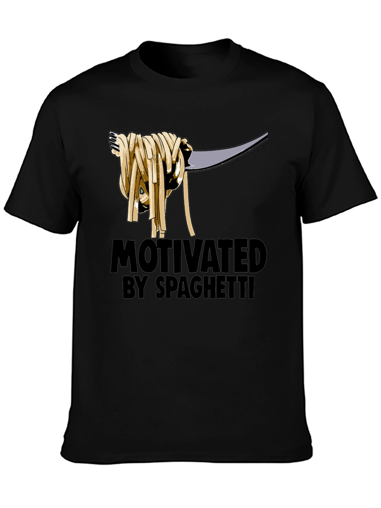 Motivated by Spaghetti Graphic T-Shirt - Black