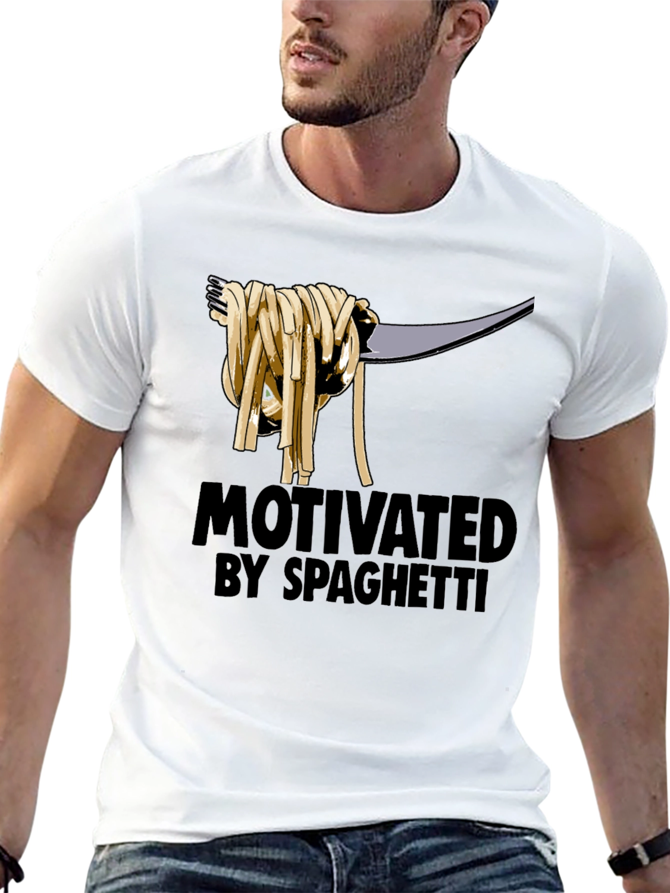Motivated by Spaghetti Graphic T-Shirt - Black