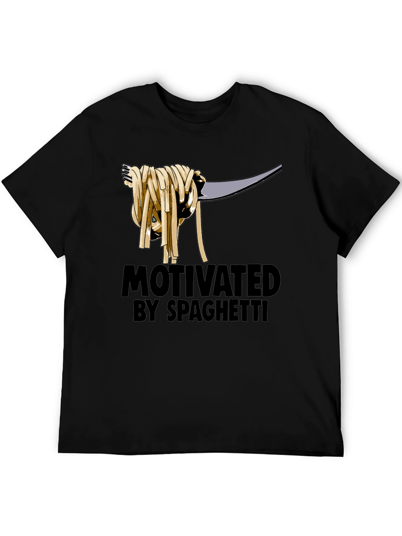 Motivated by Spaghetti Graphic T-Shirt - Black