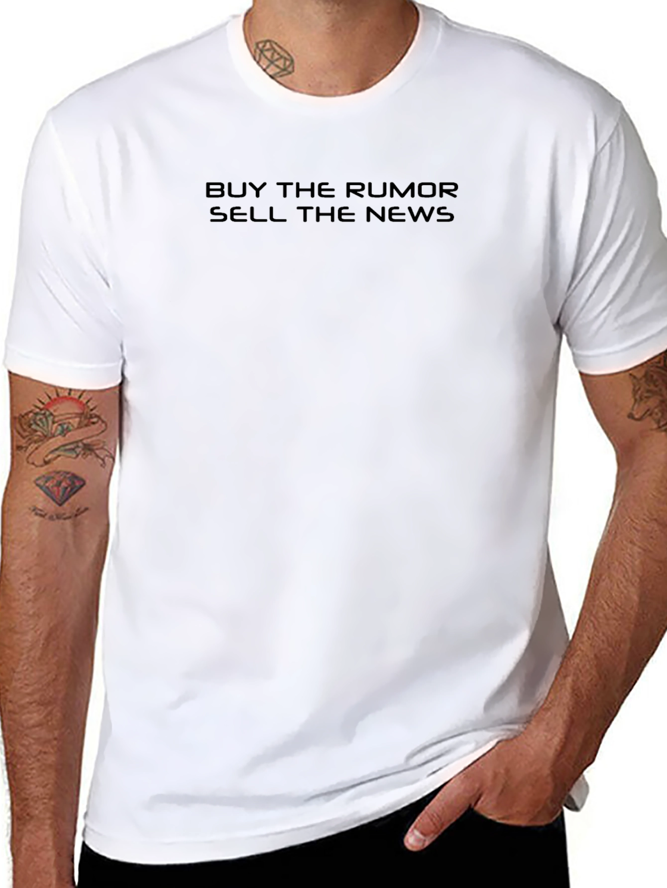 Buy the Rumor Sell the News Black T-Shirt