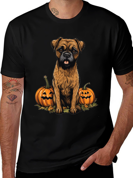 Halloween Dog & Pumpkin Graphic Tee