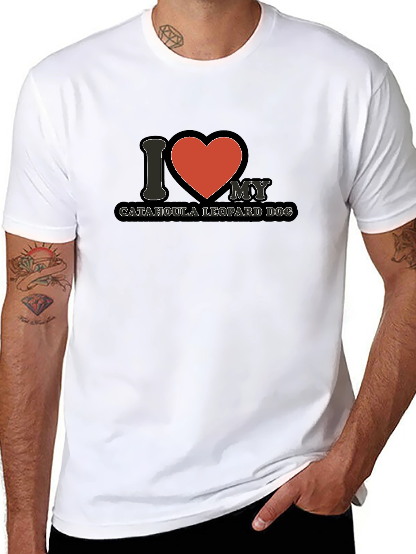 Catahoula Leopard Dog I Heart T-Shirt