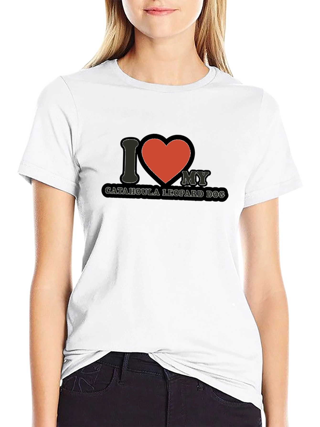 Catahoula Leopard Dog I Heart T-Shirt