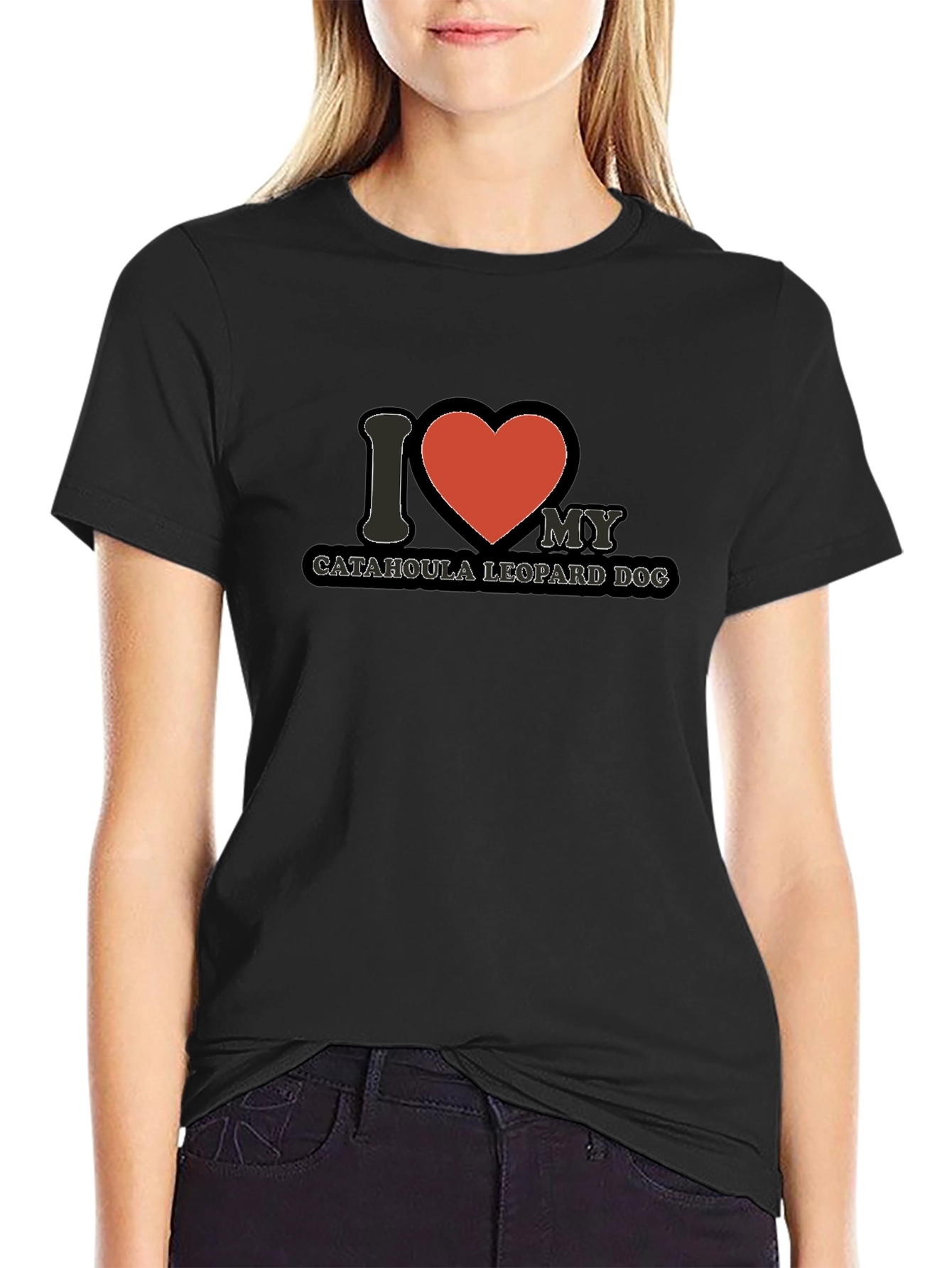 Catahoula Leopard Dog I Heart T-Shirt