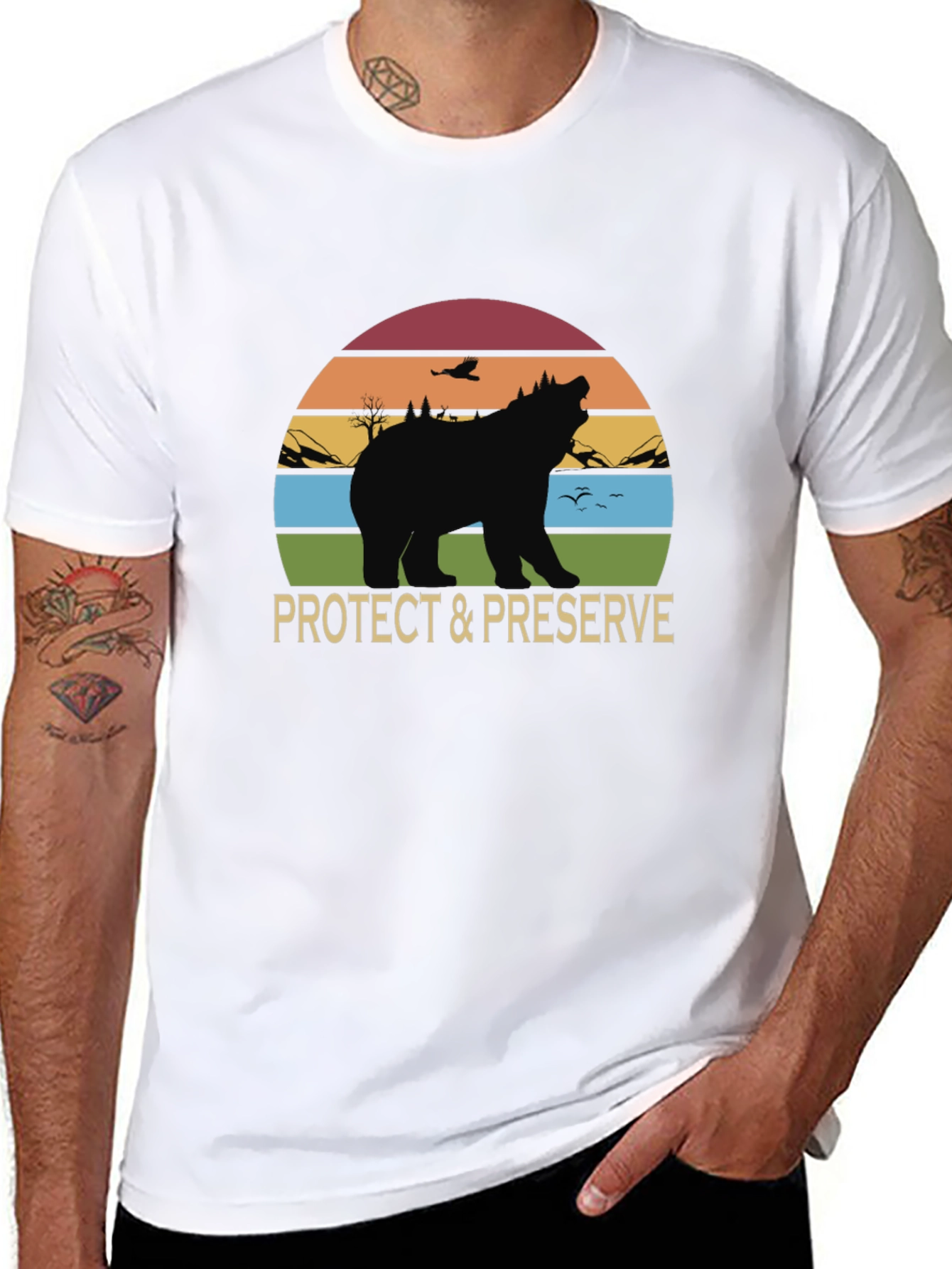 Protect & Preserve Bear Graphic T-Shirt