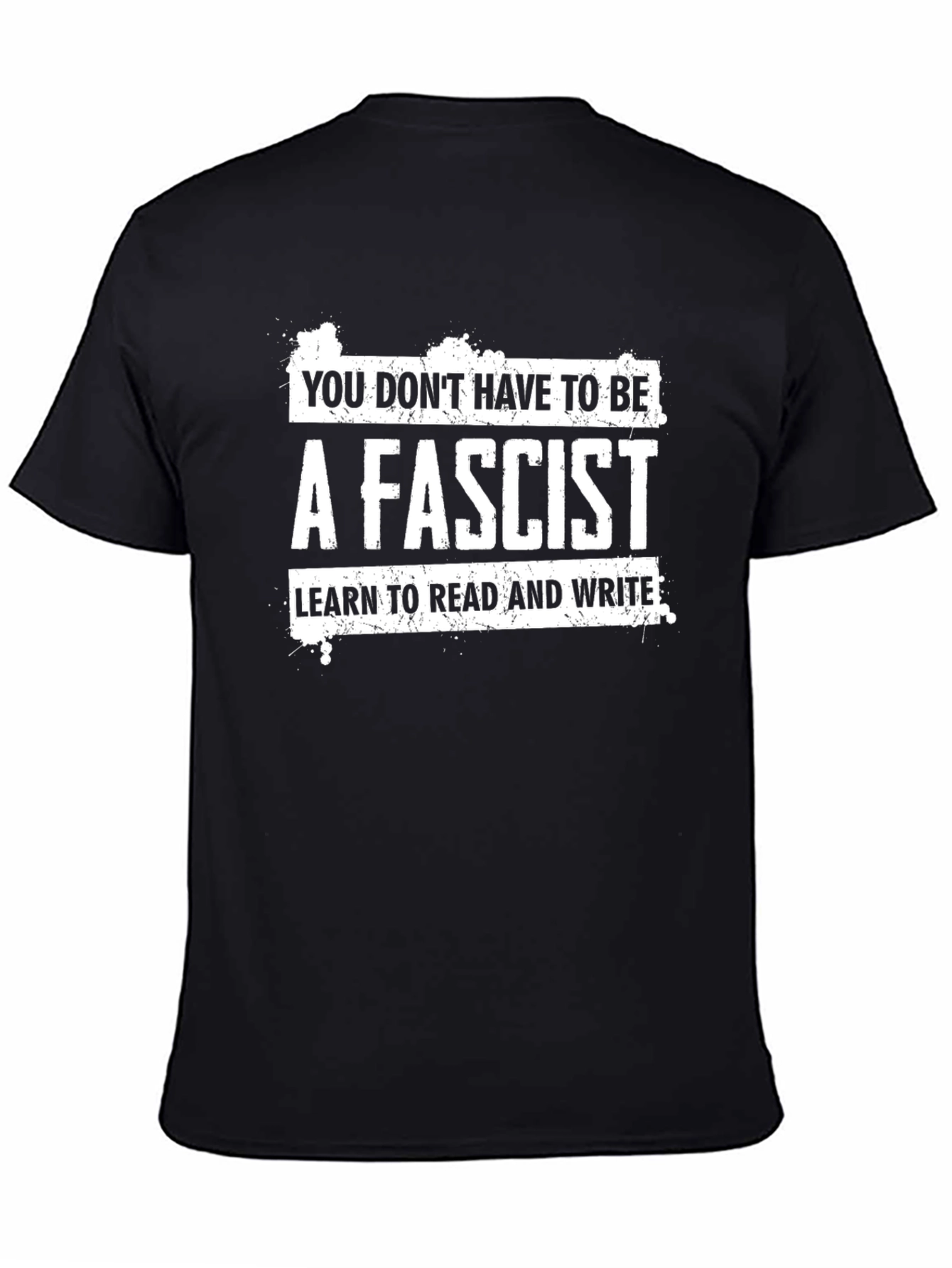 Anti-Fascist Black T-Shirt: Read & Write