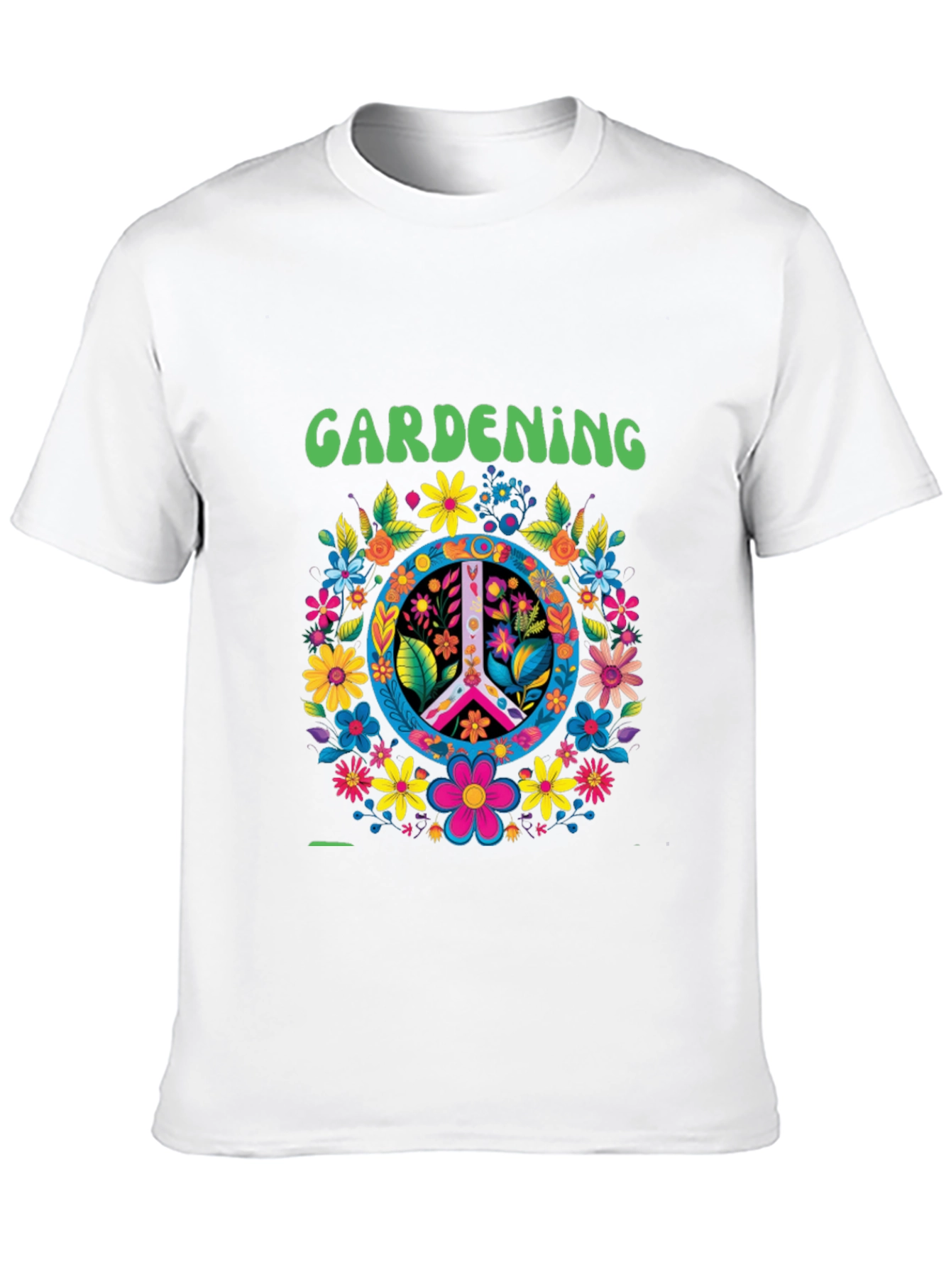 Gardening Peace Sign Floral T-Shirt