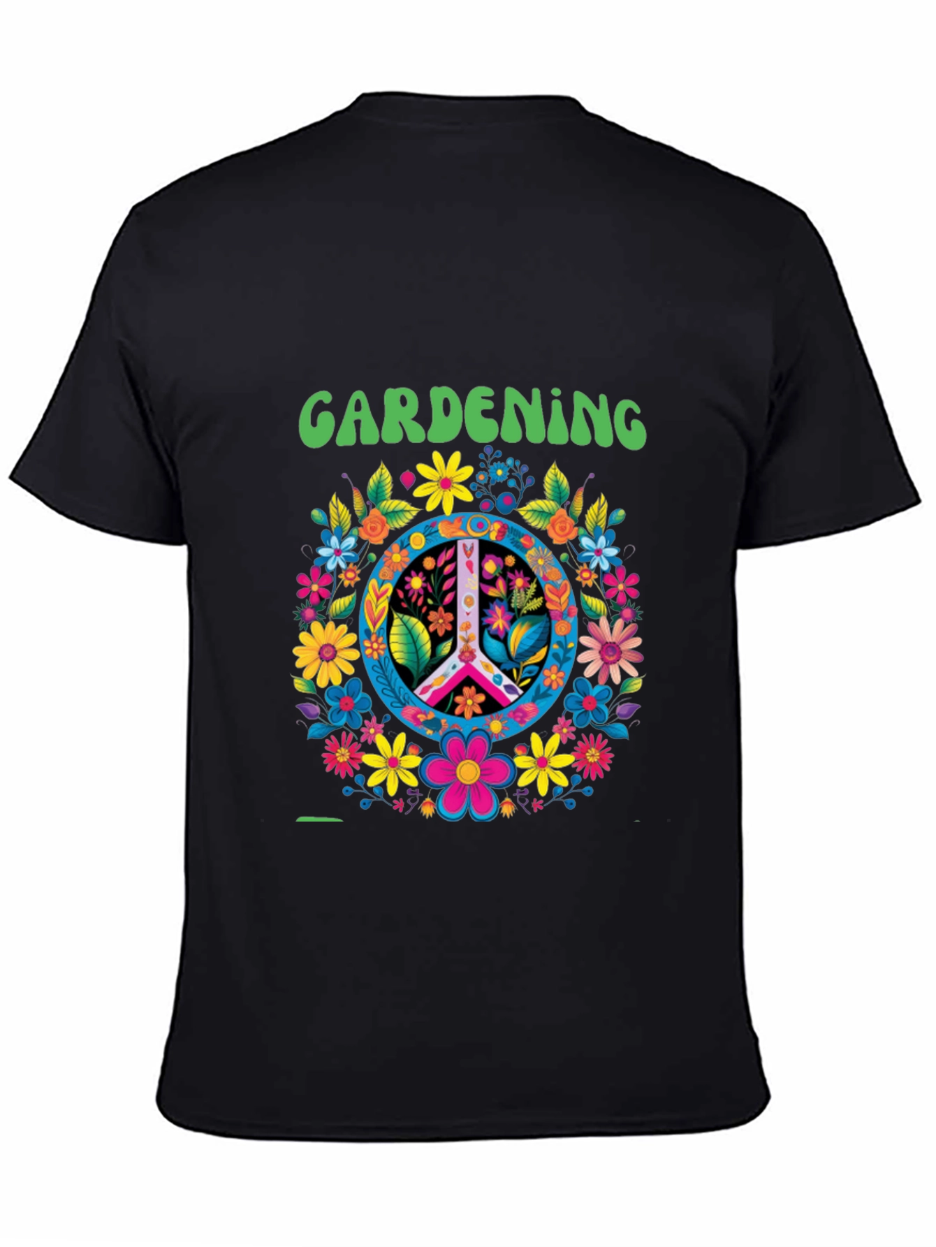 Gardening Peace Sign Floral T-Shirt