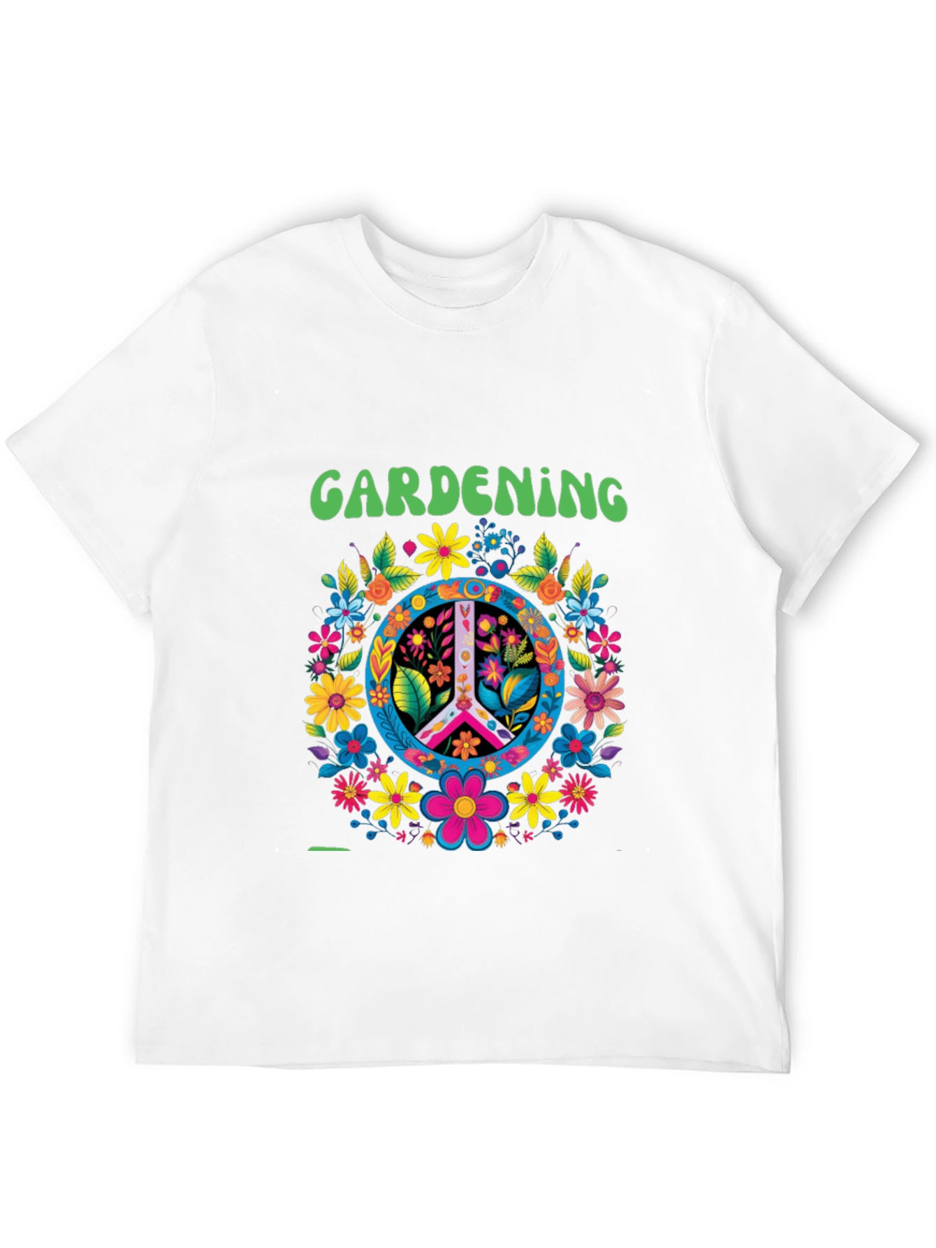 Gardening Peace Sign Floral T-Shirt