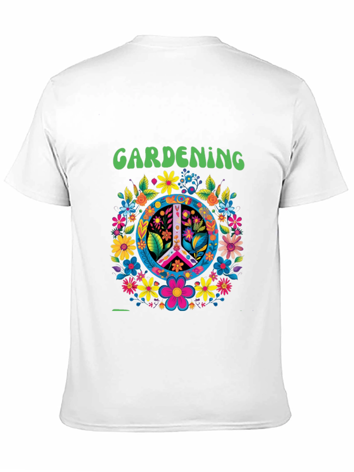 Gardening Peace Sign Floral T-Shirt