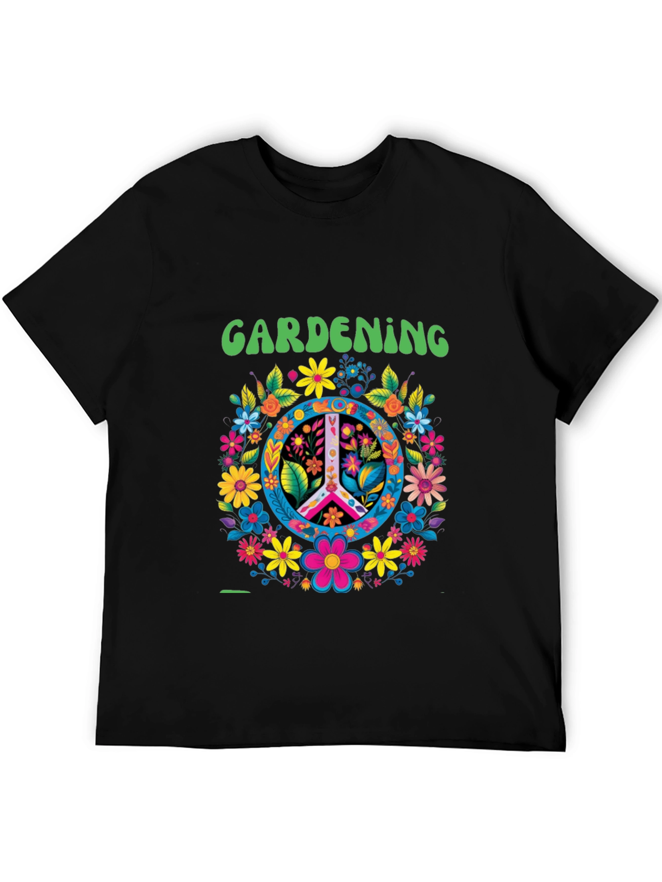 Gardening Peace Sign Floral T-Shirt